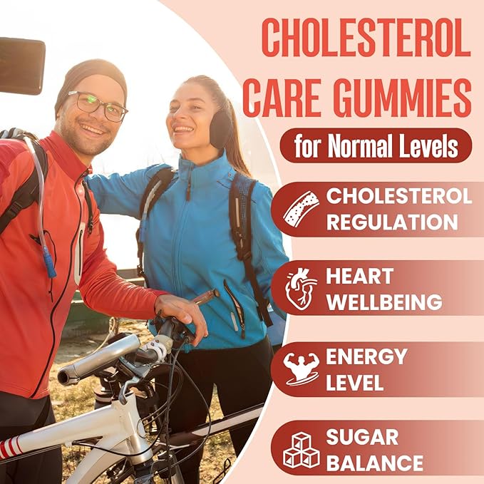 Cholesterol Supplement with Plant Sterols &amp Stanols Guggul Bergamot Orange Extract Red Yeast Rice Cholesterol Complex Gummies Mixed Berry Flavor 120 Counts