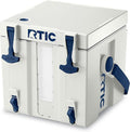 RTIC Halftime Water Cooler 3 Gallon Portable Carrier Container Drink Beverage Dispenser Stackable with 2 Taps Bottleless BPA-Free for Sports Camping BBQ Parties Picnic Cool Grey &amp Navy