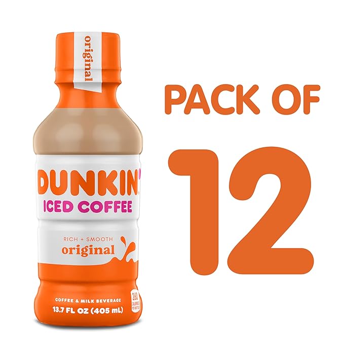 Dunkin' Original Iced Coffee Bottle 13.7 fl oz 12 Pack
