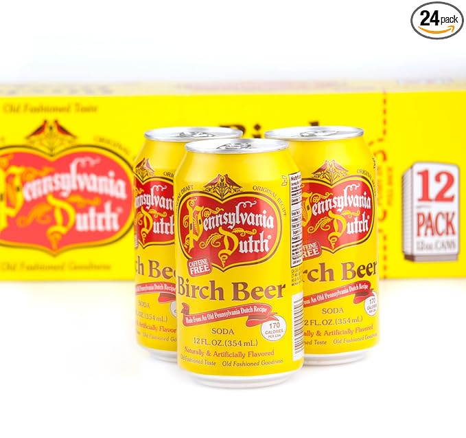 AmishTastes PA Dutch Birch Beer Protected With High-Density Foam 12 Oz. (Case of 24)