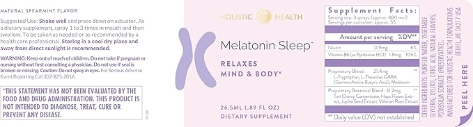 Holistic Health Melatonin Sleep™ Spray 26.5ML (.88 FL oz)
