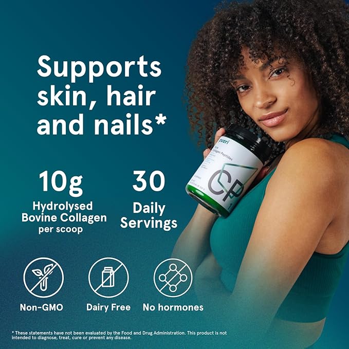 Puori Pure Collagen Peptides Powder Unflavored - 10g of Grass-Fed Hydrolyzed Bovine Collagen Supports Skin Health Hair &amp Nail Strength Joint Pain &amp Mobility Support - 30 Servings