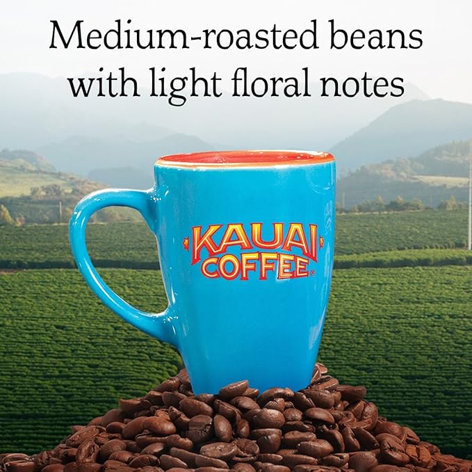 Kauai Coffee Pods Compatible with K-Cup Pods for Keurig Brewers – 20% Hawaiian Arabica – Medium Roast Rich Smooth No Bitterness – Decaf 1 Pack of 72 Single Serve Cups