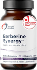Designs for Health Berberine Synergy - Berberine HCL 400mg + Alpha Lipoic Acid (ALA) for Metabolism Heart Health + Liver Support - Vegan Non-GMO Berberine Supplement (60 Capsules)