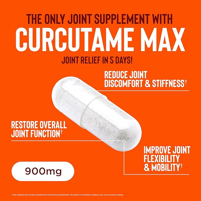 Relaxium Sleep &amp Joint Relief Bundle Melatonin &amp Ashwagandha Sleep Aid + CurcuTame &amp Glucosamine Chondroitin 60 Capsules Each Drug-Free Support for Sleep &amp Joint Health
