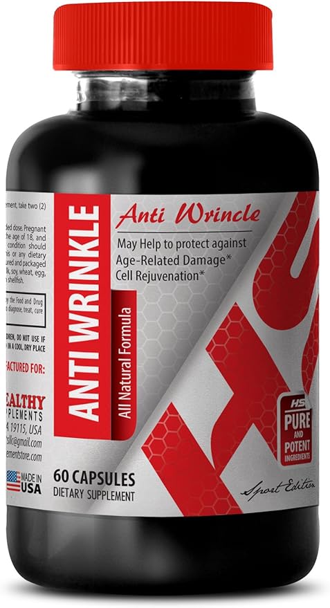 Anti-Wrinkle Complex - Grape Seed Glow Hyaluronic Acid Moisture Green Tea Infusion Aloe Vera Hydration Resveratrol Glow Collagen and Green Tea Plant-Based Formula 2Bot