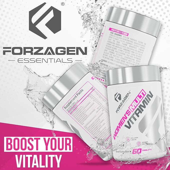 Forzagen Essentials Women's Multi Vitamin with Collagen and Biotin Complete Vitamin and Mineral Supplement 60 Tablets