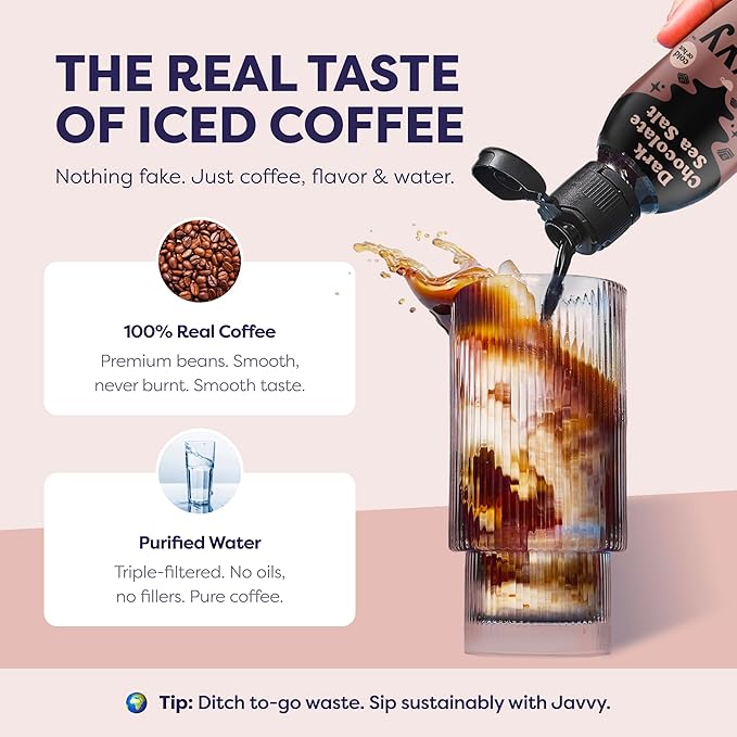 Coffee Concentrate - Limited Release Flavors - Cold Brew Coffee Perfect for Hot or Iced Instant Coffees Hot Drinks Cold Brew Concentrate 35 Servings - Dark Chocolate Sea Salt