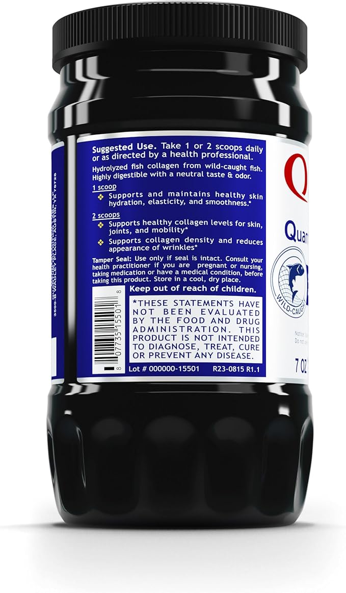 QNL Quantum Collagen - Sustainably Sourced Hydrolyzed Marine Collagen - Gut Health Supplement for Women &amp Men - Offers Joint Support - 7 oz
