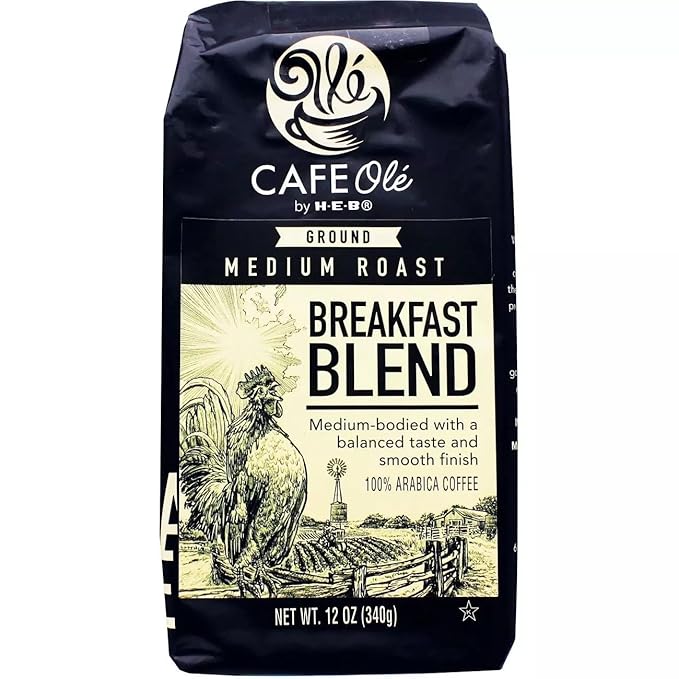 CAFE Olé by H‑E‑B Medium Roast Breakfast Blend Ground Coffee 12 oz 2 bags
