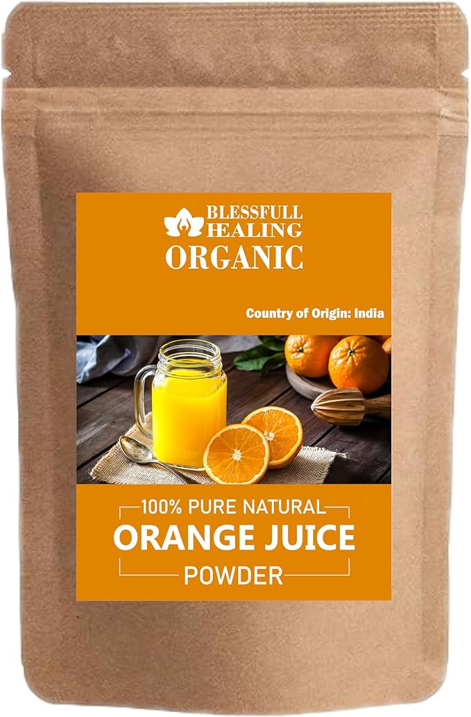 Blessfull Healing Organic Orange Juice Powder 100% Pure Natural 300 Gram / 10.58 oz