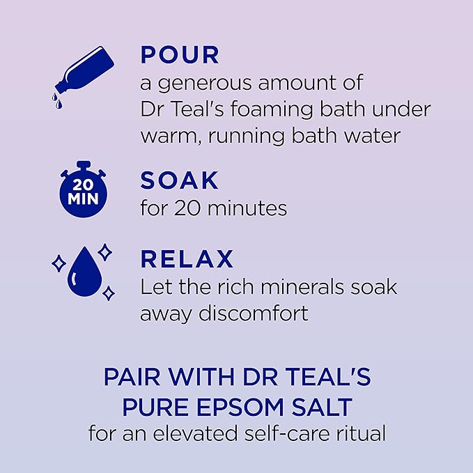 Dr Teal's Sleep Spray with Melatonin &amp Essential Oil Blend 6 fl oz &amp Foaming Bath with Pure Epsom Salt Sleep Blend with Melatonin Lavender &amp Chamomile Essential Oils 34 fl oz