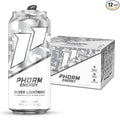 Phorm Energy Drink Silver Lightning Flavor 200 MG Natural Caffeine From Green Tea Sugar Free Carbonated Drink With Electrolytes &amp Vitamin B12 Dairy &amp Gluten Free Vegan 16 FL Oz Cans 12