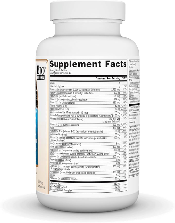 Source Naturals Life Force Multiple Daily Multivitamin High Potency Essential Vitamins Minerals Antioxidants &amp Nutrients - Energy &amp Immune Boost - 90 Tablets