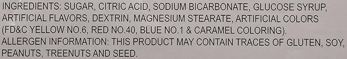 Kidsmania Soda Can Fizz Candy Variety Pack: Sprint Lemon Lime Loca Cola Crash Orange Splash Grape - 0.25 Ounce 72-Pack