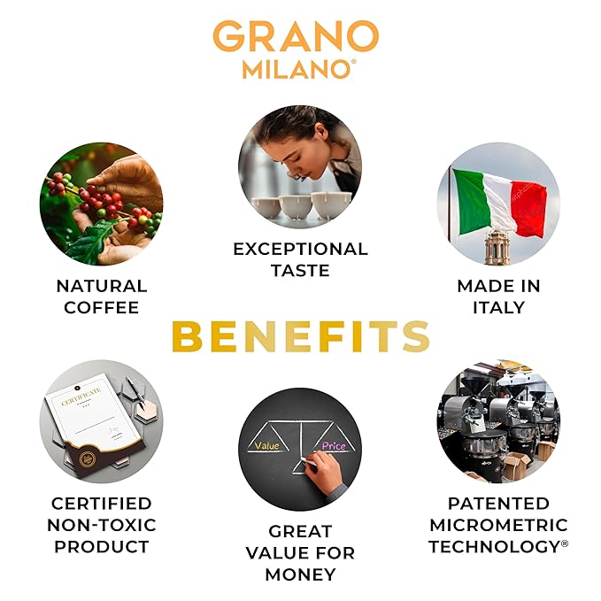 New Grano Milano Variety Pack Coffee Capsules - 100 Aluminum Coffee Pods Compatible with Nespresso Original line Medium &amp Dark Roast Made in Italy