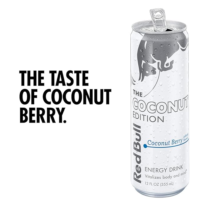 Red Bull Red Edition Watermelon and Coconut Berry Energy Drink Bundle 8.4 Fl Oz Cans (24 Count)