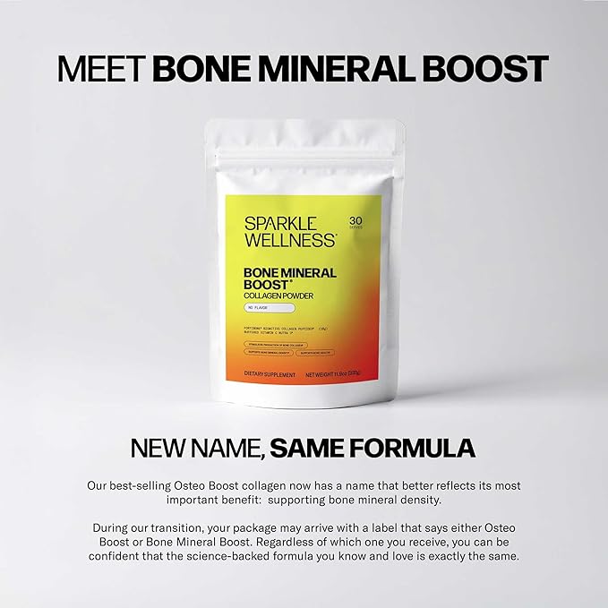 Sparkle Wellness FORTIBONE Bioactive Collagen Peptides | Collagen Powder Supplement with Nutra C Buffered Vitamin C for Bone Health | Bone Mineral Boost (No Flavor) [30 Serves] (Pack of 2)