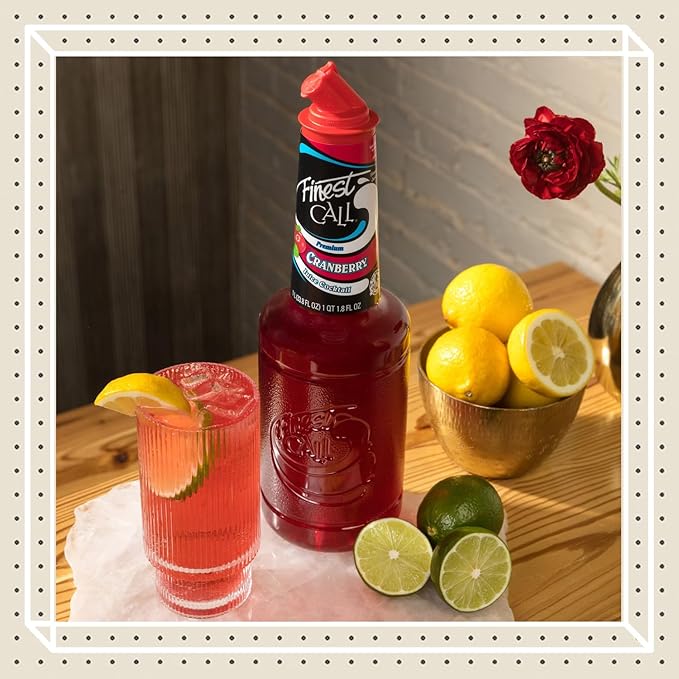 Finest Call Premium Cranberry Juice Cocktail Drink Mix 1 Liter Bottle (33.8 Fl Oz)