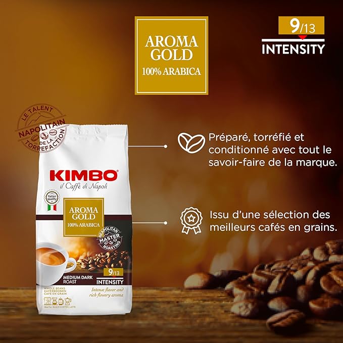 Kimbo Roasted Coffee Beans (Aroma Gold 2.2 Pounds)