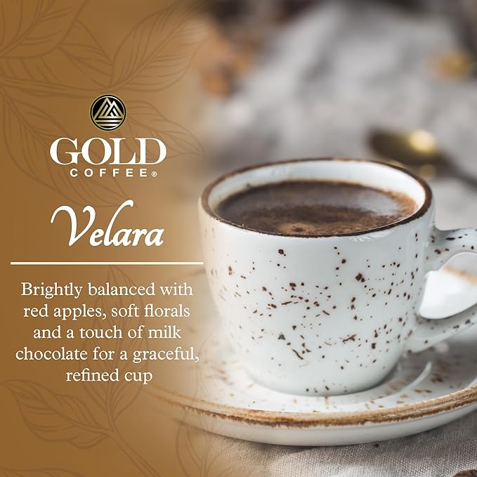 Gold Coffee Co. Velara Premium Blend | Light Roast Ground | 100% Arabica Coffee | 12 oz. (Pack of 4)