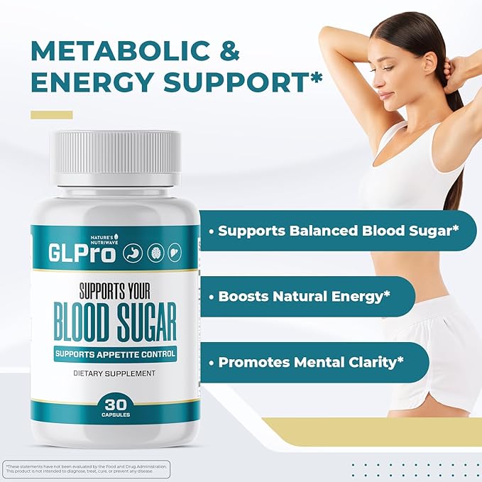 GLPro Capsules – Natural Supplement with Hawthorne Garlic Green Tea &amp Hibiscus – Non-GMO Gluten-Free Dairy-Free Vegetarian Made in USA – 30 Capsules 3 Month Supply