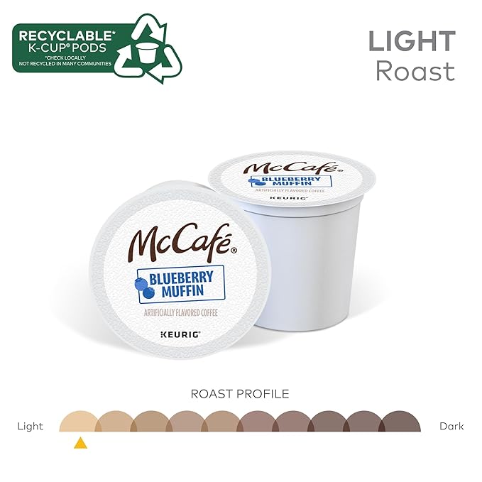 McCafe Blueberry Muffin Coffee Keurig Single Serve K-Cup Pods 24 Count