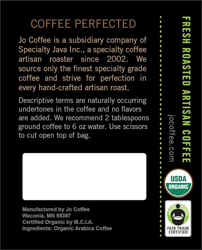 NO FUN JO DECAF: 2 lb Organic Decaf Coffee Whole Bean Swiss Water Process Fair Trade Certified Medium Dark Roast 100% Arabica Coffee Great for Espresso Chemical Gluten Free by Jo Coffee®