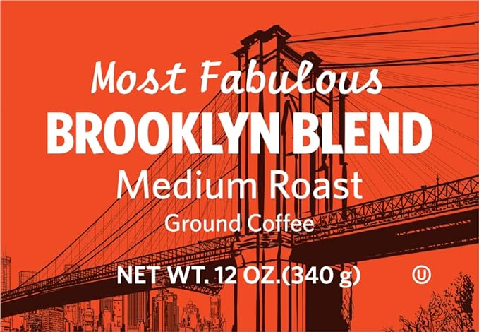 Junior's Most Fabulous Ground Coffee 12 oz (Brooklyn Blend 2 bags)