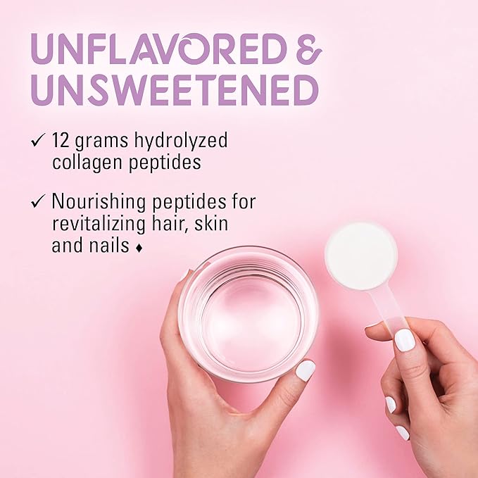 BlueBonnet Nutrition Hydrolyzed Collagen Powder Supports Hair Skin and Nails* Soy-Free Gluten-Free Non-GMO Grass-fed Cows Pasture Raised 10.58 oz 25 Servings Unflavored Unsweetened