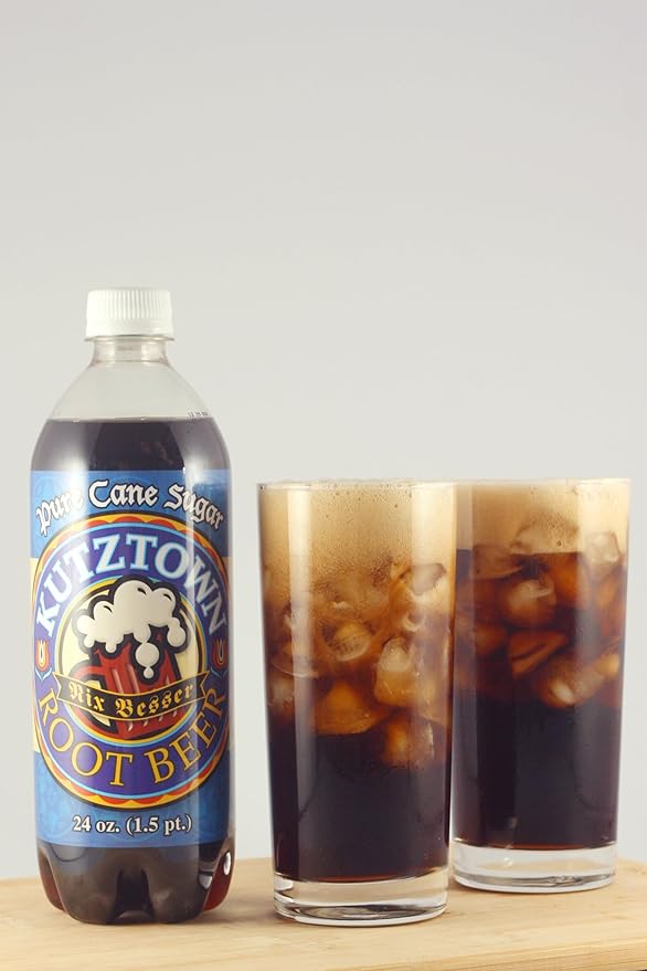 AmishTastes Root Beer Kutztown Nix Besser PA Dutch Style 24 Oz. (Pack of 4)