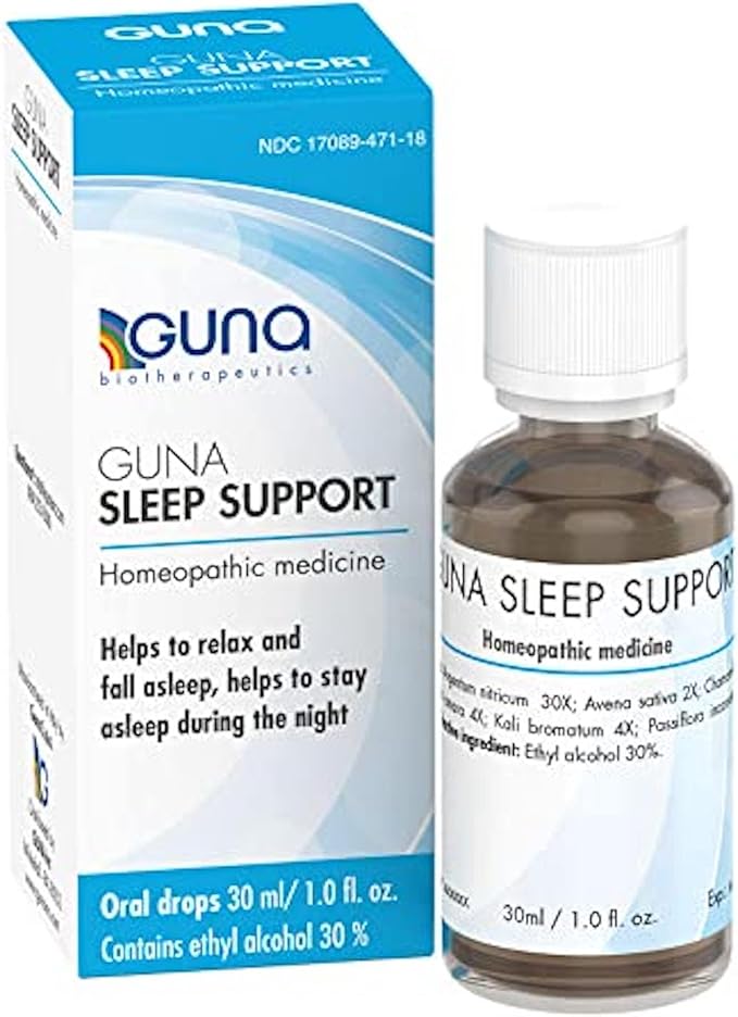 Guna Sleep Support Homeopathic Natural Sleep Aid Melatonin-Free and Non Habit-Forming - 1 Ounce