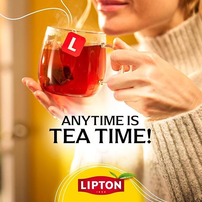Lipton Decaf Black Tea Bags Hot or Iced Tea 600 Total Bags (50ct - Pack of 12)