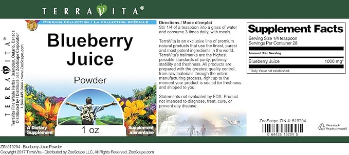 Blueberry Juice Powder (1 oz ZIN: 519294) - 3 Pack