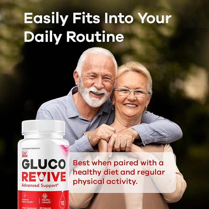(2 Pack) Gluco Revive Capsules - Official GlucoRevive Advanced Formula Support Pills - Maximum Strength Natural Gluco Revive Vitamins for Overall Health &amp Wellness Reviews 120 Capsules for 2 Mon