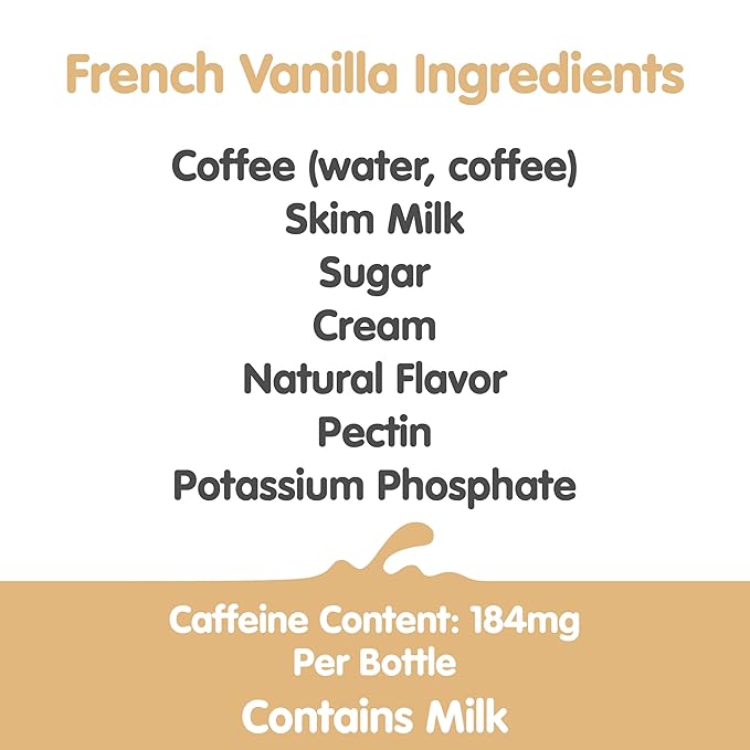 Dunkin' French Vanilla Iced Coffee Bottles 13.7 fl oz 12 Pack