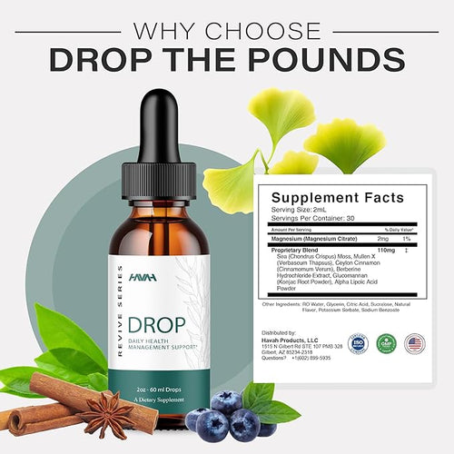 (2 Pack) Drop The Pounds Liquid Supplement DropThePounds Advanced Liquid Formula Drop The Pounds Maximum Strength Overall Health &amp Wellness Supplement DropThePounds Daily Support (4oz / 120ml)