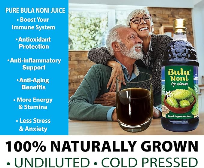 Pure Certified Organic NONI Juice Rich in Antioxidants (33.8 Fl.Oz Bottle) A Gift Of Nature Cold Pressed from Organic Noni Fruit