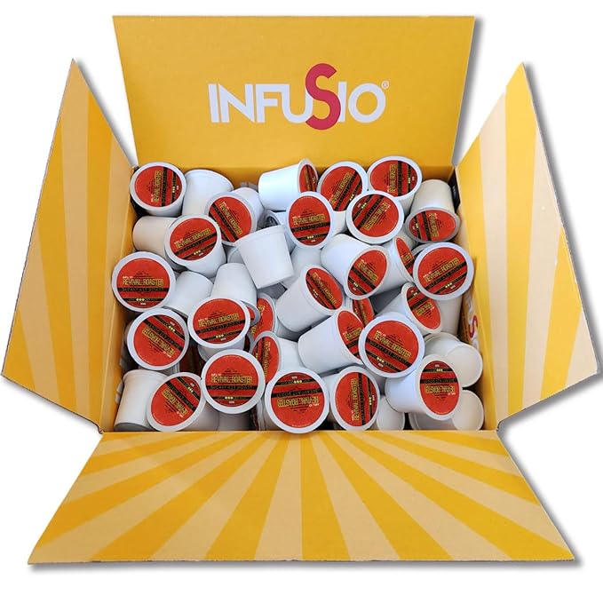 InfuSio Coffee Pods – 96 Count Breakfast Blend (Medium Roast Coffee) Single Serve Coffee Pods for Keurig K Cup® Brewers Compatible with Keurig 2.0 Brewers