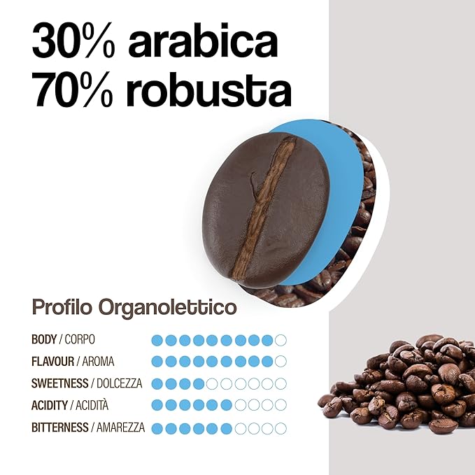 Dongiò Caffè Espresso Napoli - 50 Nespresso Original Compatible Capsules Dark Roast Coffee (Intensity 9/10) - Roasted and Blended In Italy