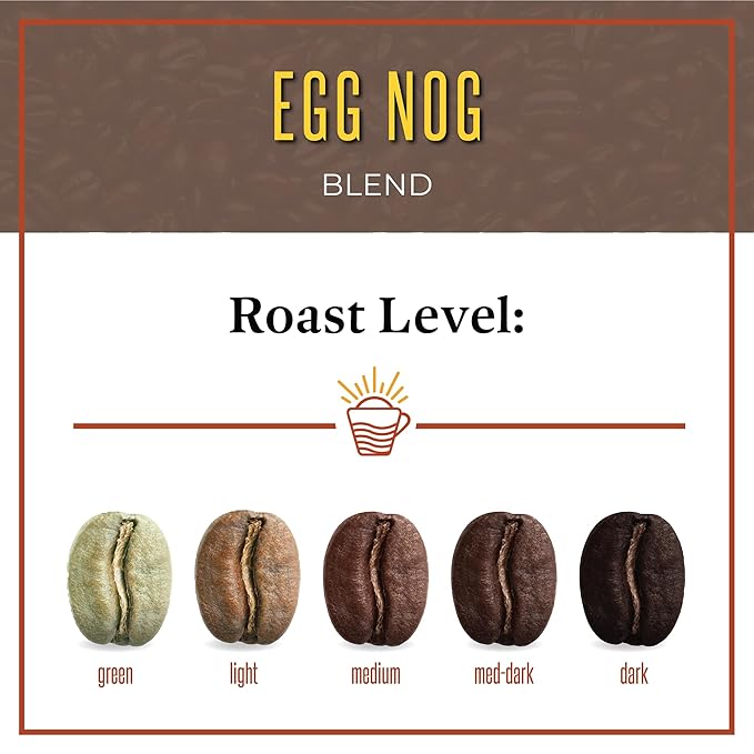 San Diego Coffee Egg Nog Medium Roast Whole Bean Coffee 16-Ounce Bag Café en grano tostado