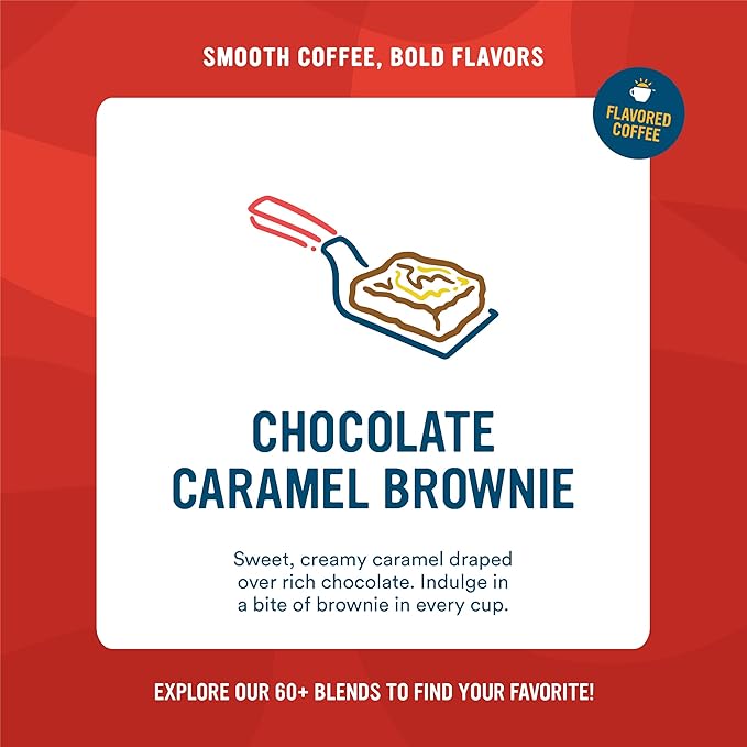 Cameron's Coffee Single Serve Pods Flavored Chocolate Caramel Brownie 12 Count (Pack of 6)