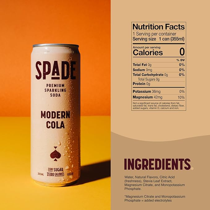 Spade Soda Modern Cola 12 fl oz (Pack of 12)