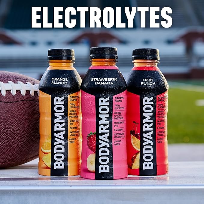 BODYARMOR Sports Drink Fruit Punch Electrolyte Drink Hydration 28 Fl Oz Bottles (15 Pack) Flavored Coconut Water with B Vitamins &amp Antioxidants