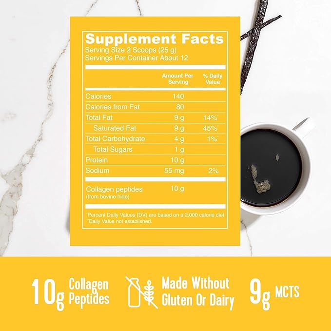 Vital Proteins Collagen Peptides Powder Unflavored 19.3 OZ Creamer Vanilla
