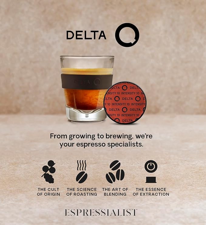 Delta Q Espresso Pods for Delta Q machines Qalidus - Intensity 10 Notes of Caramel XL Pack - 40 Capsules