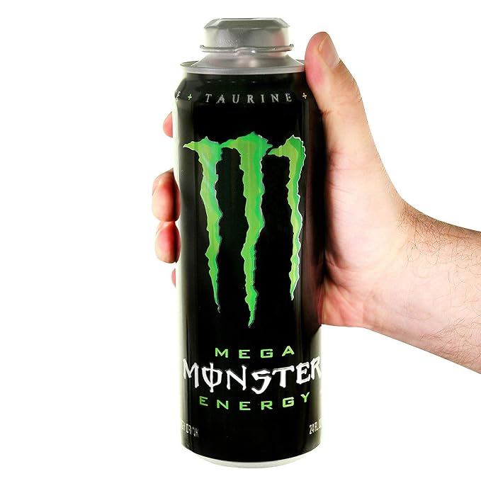 Monster Energy 24 ounce cans with Resealable Lids (Mega Monster 12 Cans)