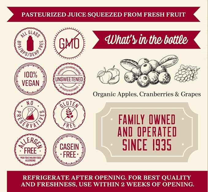 Lakewood Organic Cranberry Juice Blend 32-Ounce Bottles (Pack of 6)