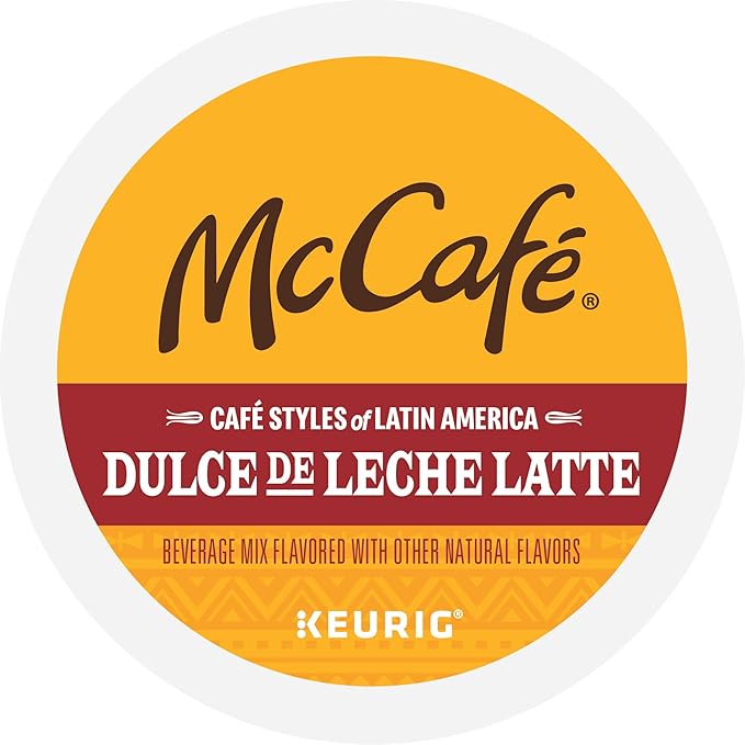 McCafé Dulce de Leche Latte One Step Latte Single Serve Keurig K-Cup Pods Flavored Coffee 60-Count Box (6 Packs of 10)