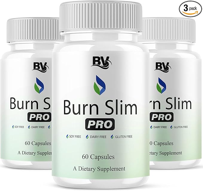 BLUE VIBE Burn Slim Pro Capsules BurnSlim Advanced Maximum Strength Overall Health &amp Wellness Support Supplement Burn Slim Premium All Natural Daily Health Support Formula (3 Pack - 180 Capsules